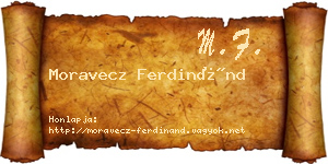 Moravecz Ferdinánd névjegykártya